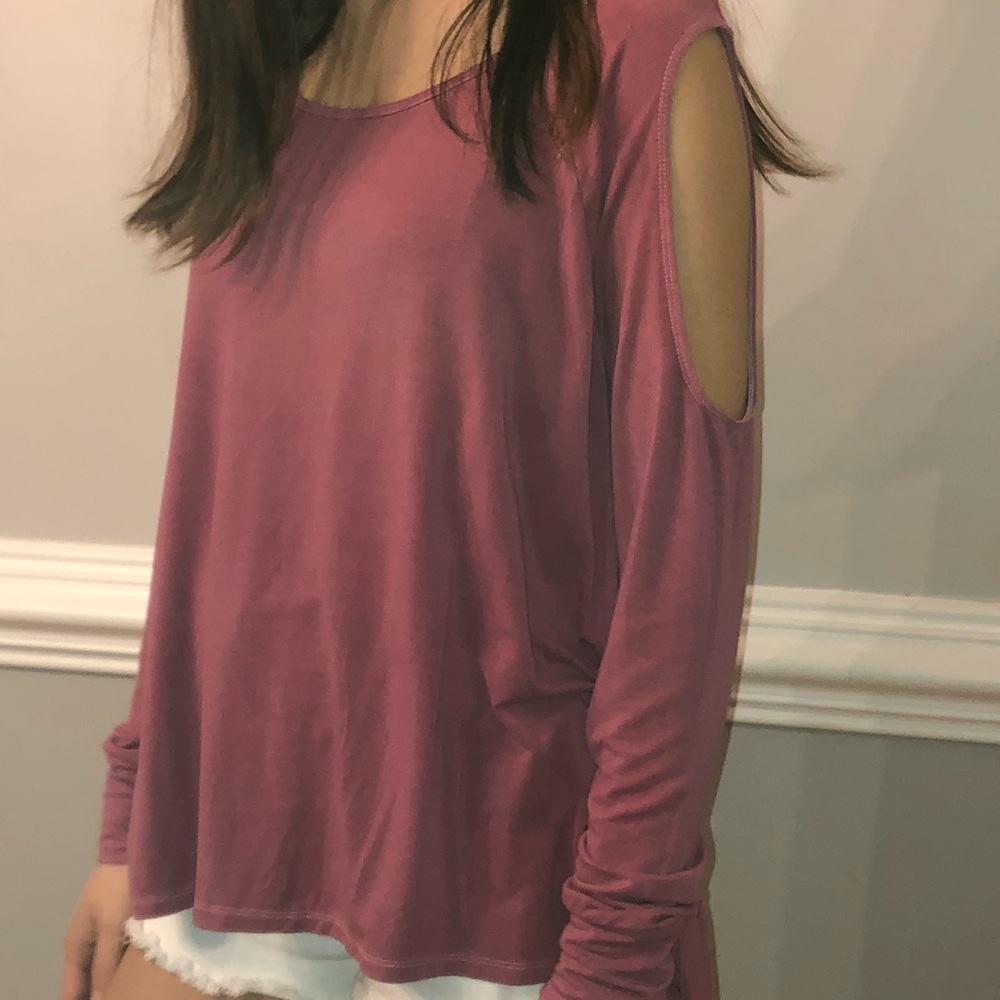American Eagle Soft and Sexy Cold-Shoulder Top